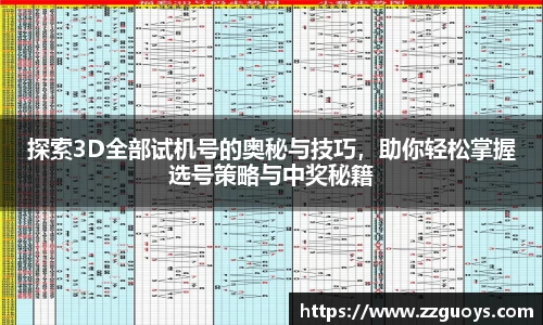 探索3D全部试机号的奥秘与技巧，助你轻松掌握选号策略与中奖秘籍